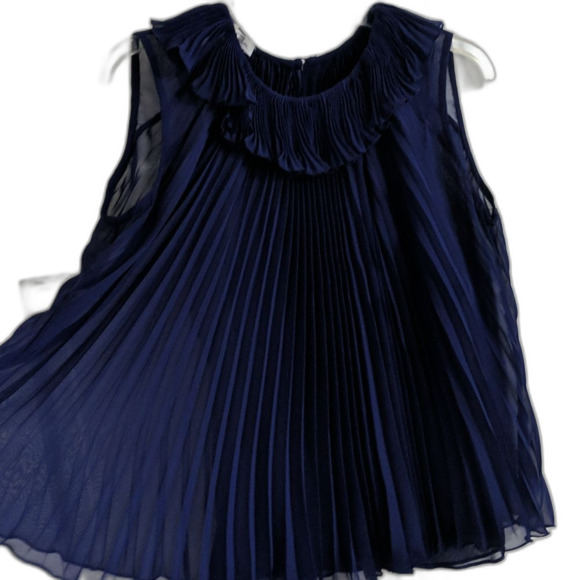 NWOT Oscar de la Renta Pleated Top, Size 8 - Picture 3 of 6